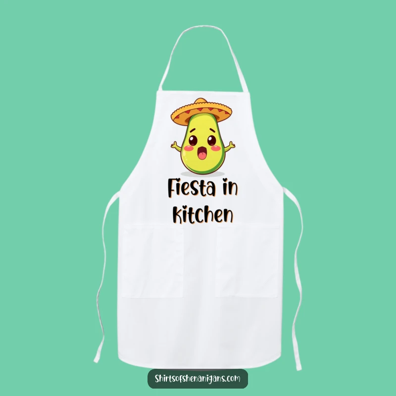 Funny Avocado Apron: Fiesta Cooking, Foodie Fun, Perfect Funny Gift
