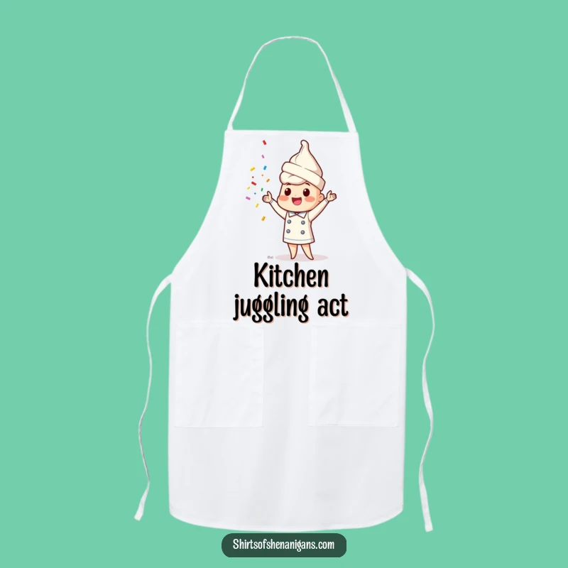 Funny Ice Cream Chef Apron - Juggling Sprinkles Kitchen Style Gift