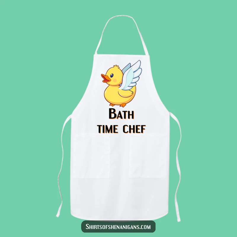 Funny Rubber Duck Flying Attempt Apron - Kitchen Winged Fun Gift