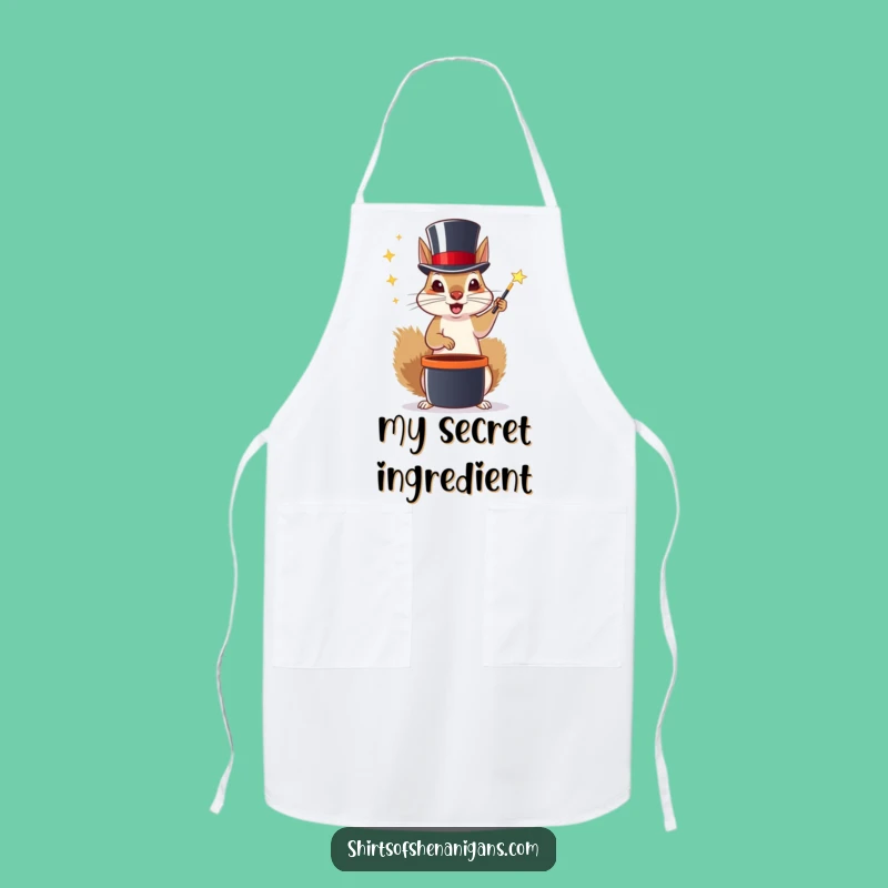 Funny Magic Squirrel Apron: Conjure Up Culinary Delights with Flair!