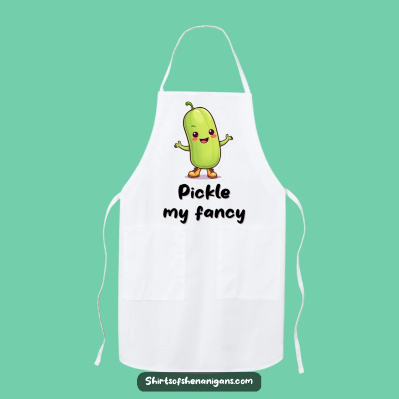 Funny Dancing Chef Pickle Apron: Tiny Boots Boogie, Kitchen Humor Gift