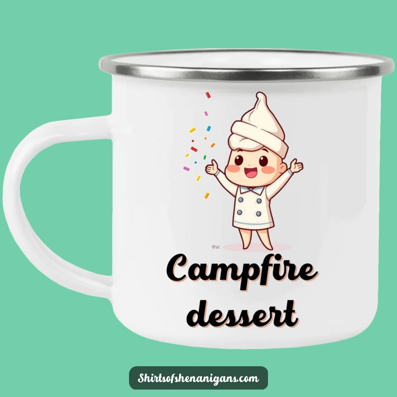 Funny Ice Cream Chef Camping Mug - Juggling Sprinkles Outdoor Gift