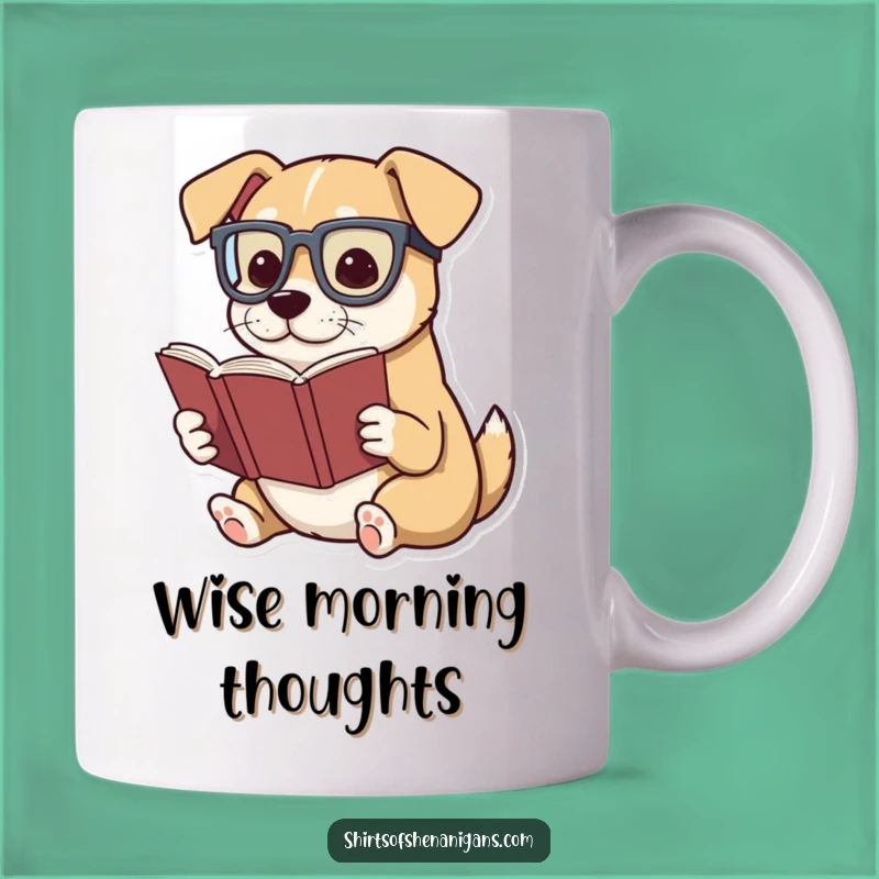 Funny Intellectual Dog Mug: Dramatic Reader for a Scholarly Funny Gift