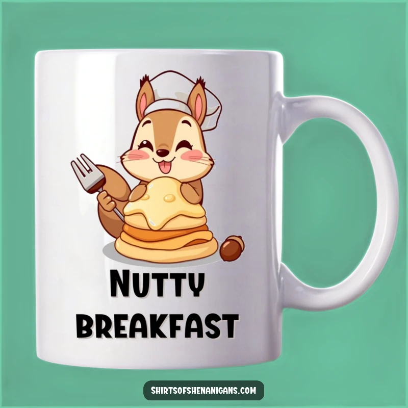 Funny Squirrel Chef Pancake Mug - Whimsical Chef Gift