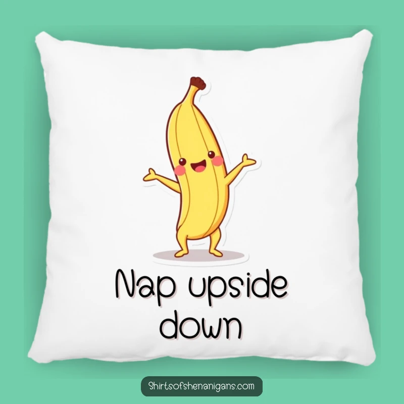 Funny Happy Banana Pillow: Soft fruit decor, handstand design, the perfect funny gift for cozy laughs.