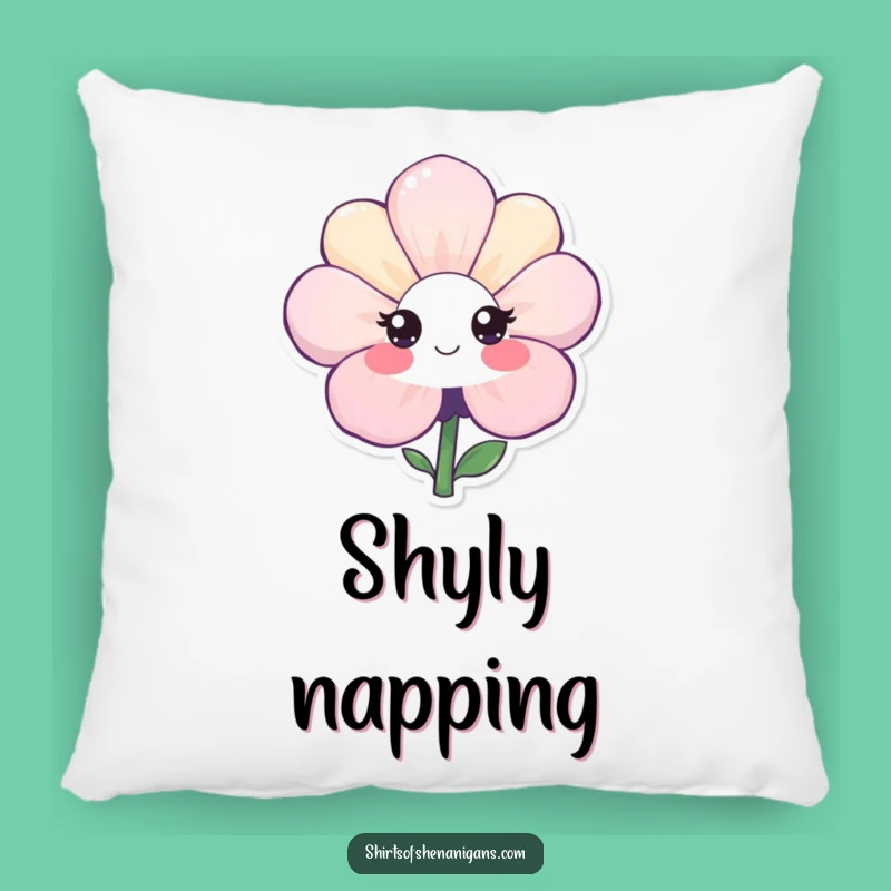 Funny Shy Flower Smile Pillow: Cozy Comfort with a Gentle, Cute Design