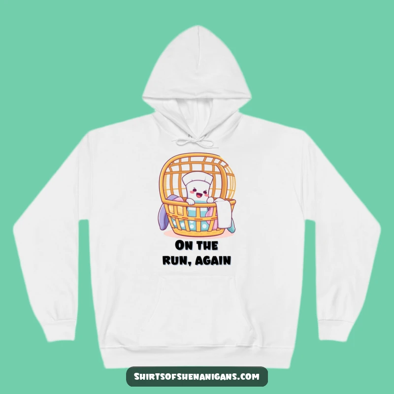 Funny Giggling Sock Hoodie: Cozy laundry humor, escape design, the perfect funny gift for relaxed days.