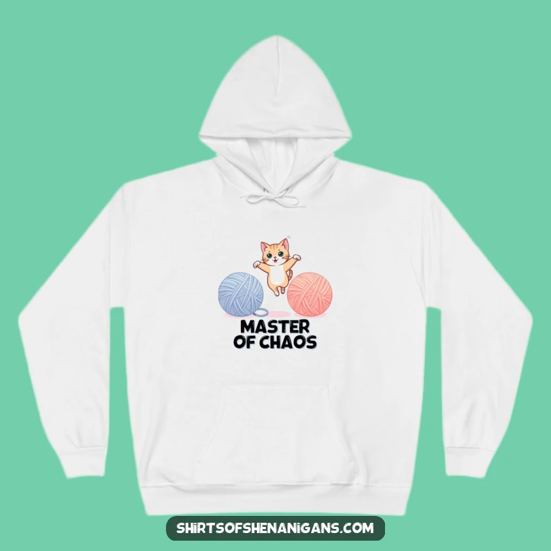 Cozy Funny Cat Yarn Hoodie - Warmth for Playful Souls