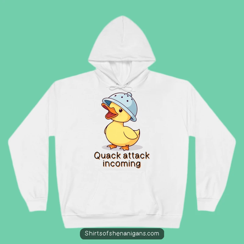 Funny Duck Colander Hoodie - Cozy & Hilarious Warm Gift for Laugh Lovers