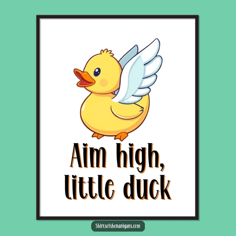 Funny Free Printable Wall Art: Flying Duck - Hilarious Downloadable Decor for a Whimsical Touch!