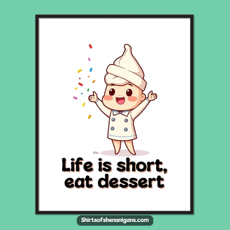 Free Printable Ice Cream Art: Funny Juggling Cones Downloadable Wall Decor