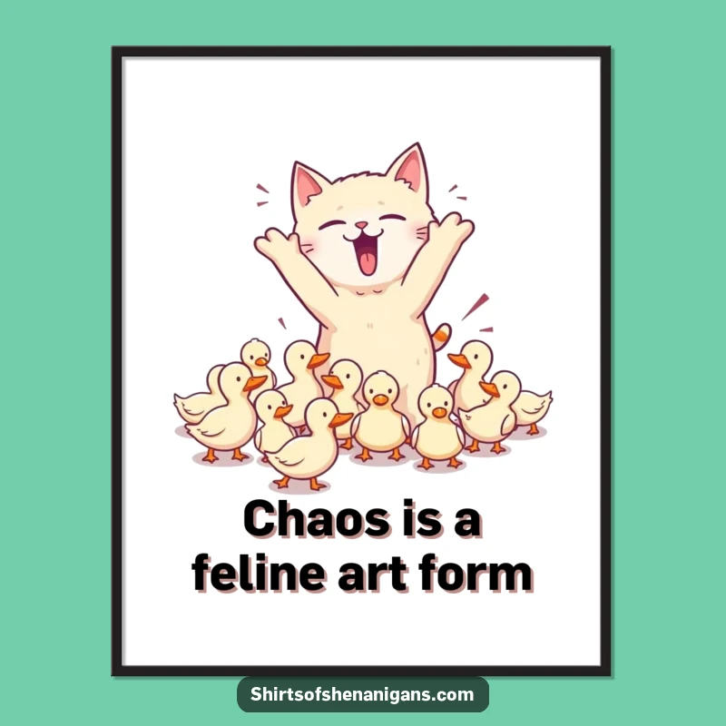 Free Printable Wall Art: Cat Herding Ducks for Funny Downloadable Decor