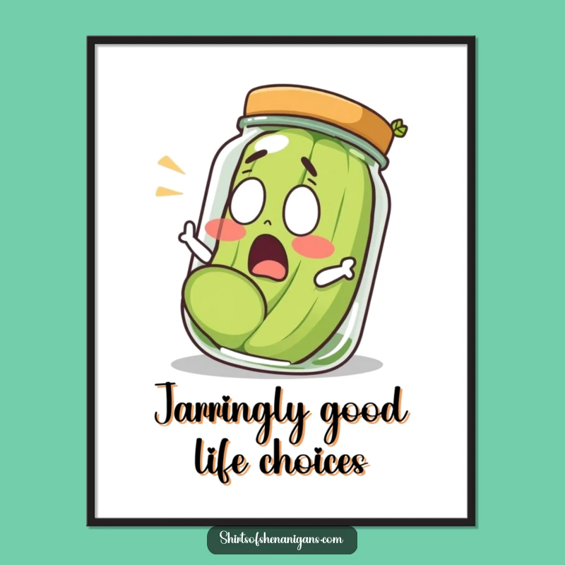 Funny Free Printable Wall Art: Shocked Pickle - Hilarious Downloadable Decor for Your Home!