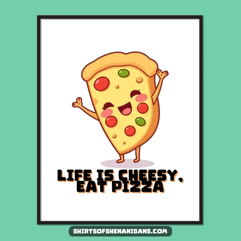 Free Printable Wall Art: Pizza Cartwheel for Fun Downloadable Decor