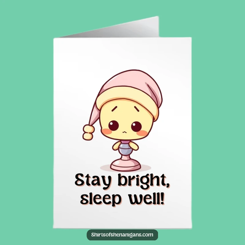 Free Printable Birthday Card: Confused Lamp Naps for Funny Downloadable Gift