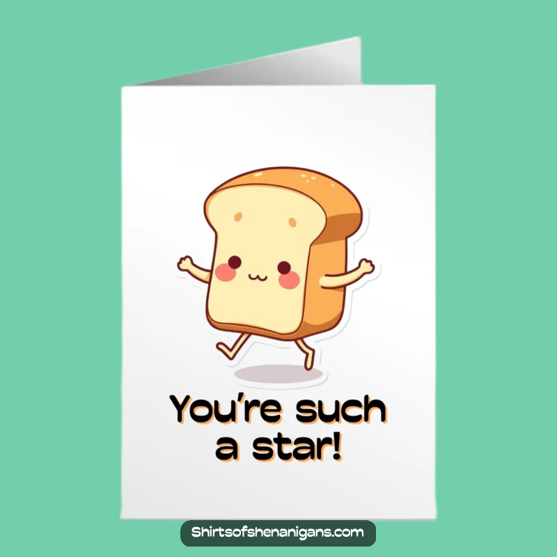 Free Printable Congrats Card: Dancing Bread's Celebration Downloadable Gift