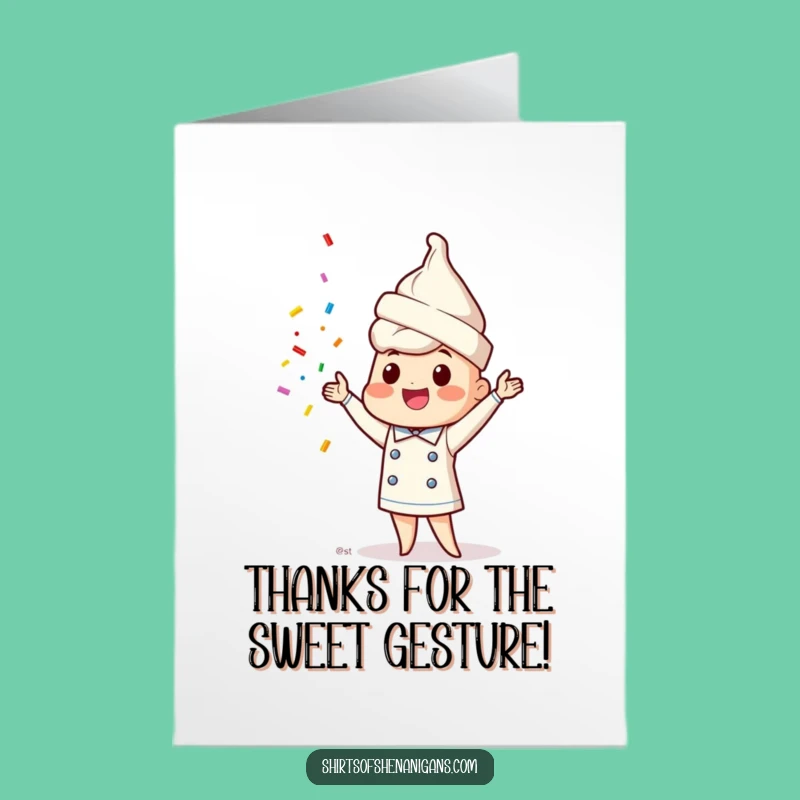 Free Printable Ice Cream Thank You Card: Funny Juggling Cones Downloadable Gift