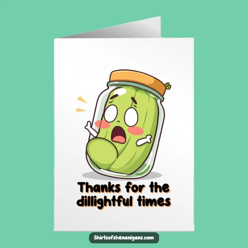 Free Printable Thank You Card: Shocked Pickle - Hilarious Downloadable Gift for Appreciation!