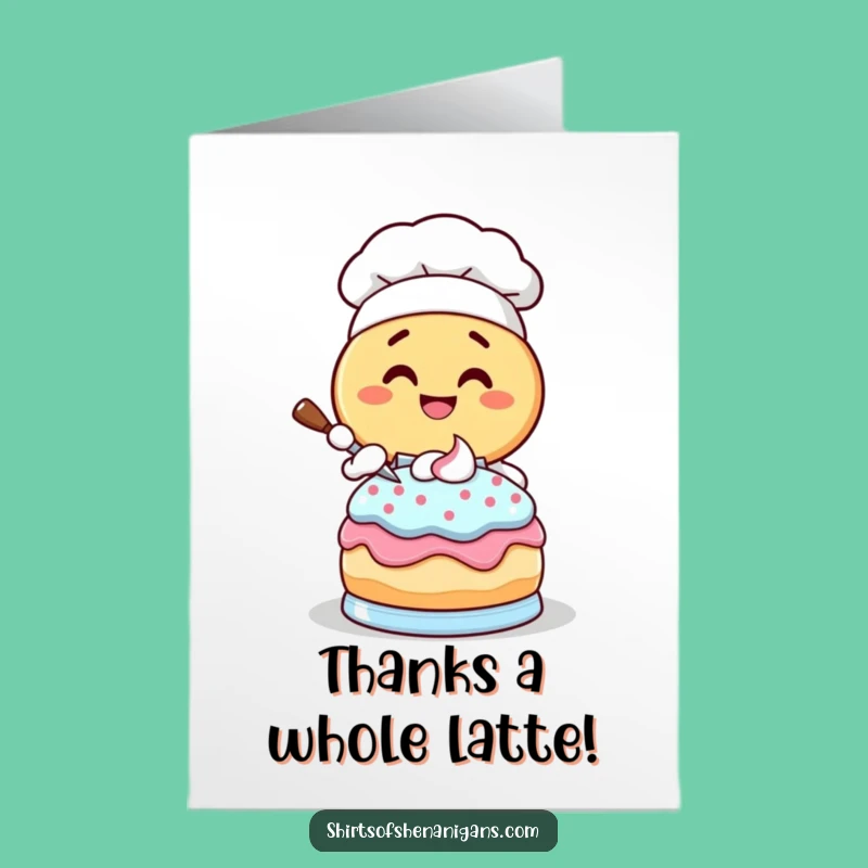 Free Printable Thank You Card: Donut Chef Sweet Gratitude Downloadable Gift