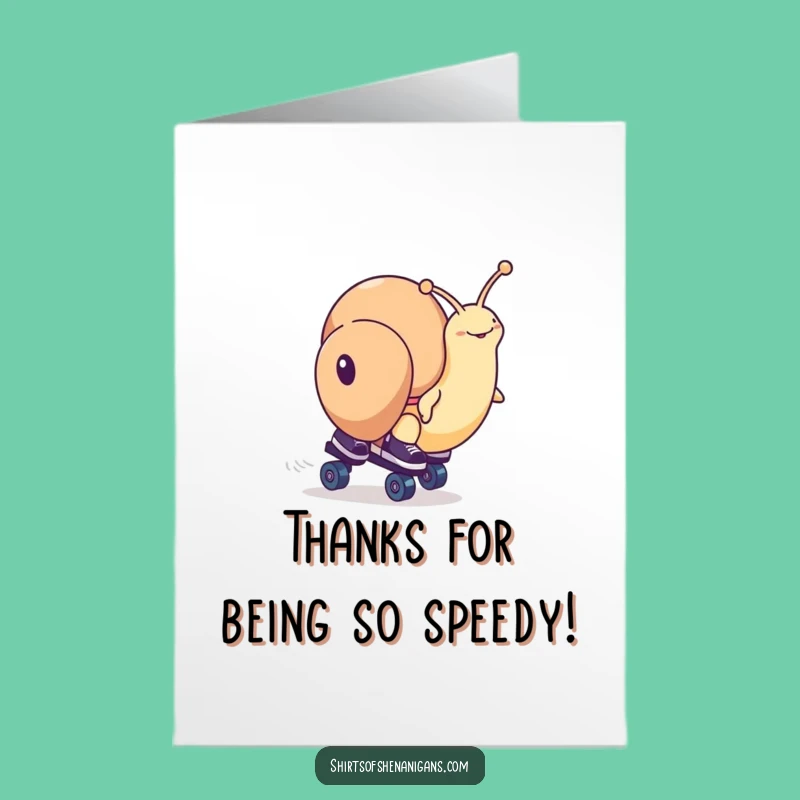 Hilarious Free Printable Thank You Card: Snail's Fast Race - Downloadable & Fun!