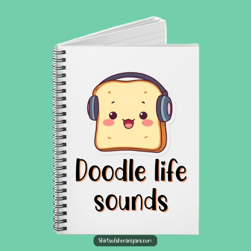 Funny Toast Headphones Notebook: Jot Down Musical Thoughts, a Perfect Funny Gift!