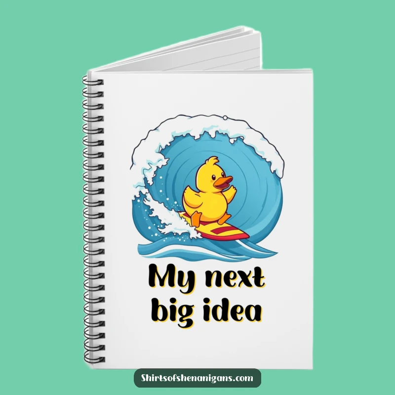 Funny Rubber Duck Surf Notebook: Hilarious Journal for Creative Wave Riders
