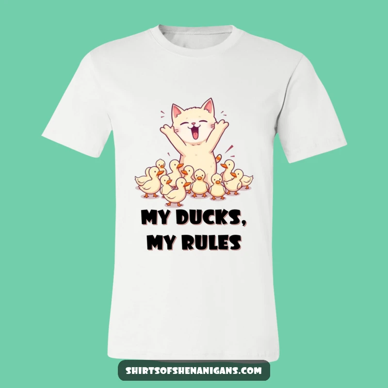 Funny Cat T-Shirt: Duck Herding Chaos, Pet Owner Tee, Perfect Funny Gift