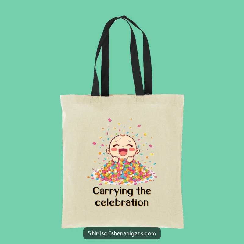 Funny Giggling Confetti Tote Bag: Carry Your Party Spirit with This Funny Bag